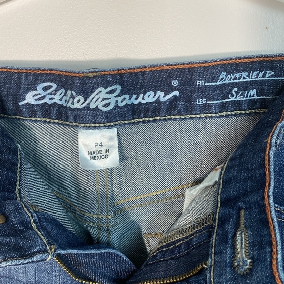 Eddie Bauer Boyfriend Slim Leg Blue Jeans size P4 - Picture 7 of 11